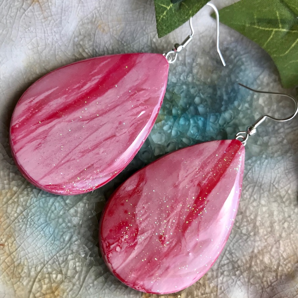 A57 Handmade Polymer Clay Dangle Earrings